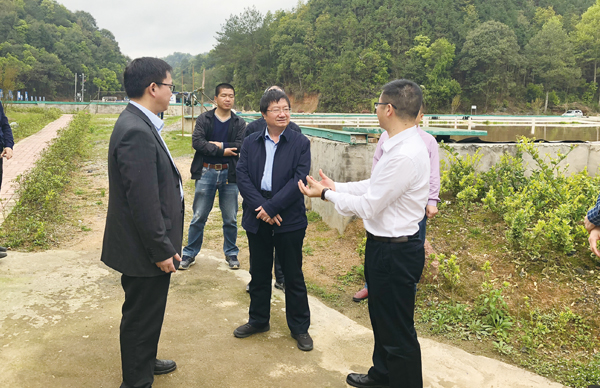 贛州市副市長胡聚文調(diào)研我司定南馬山逕、石陂角稀土尾水收集處理站
